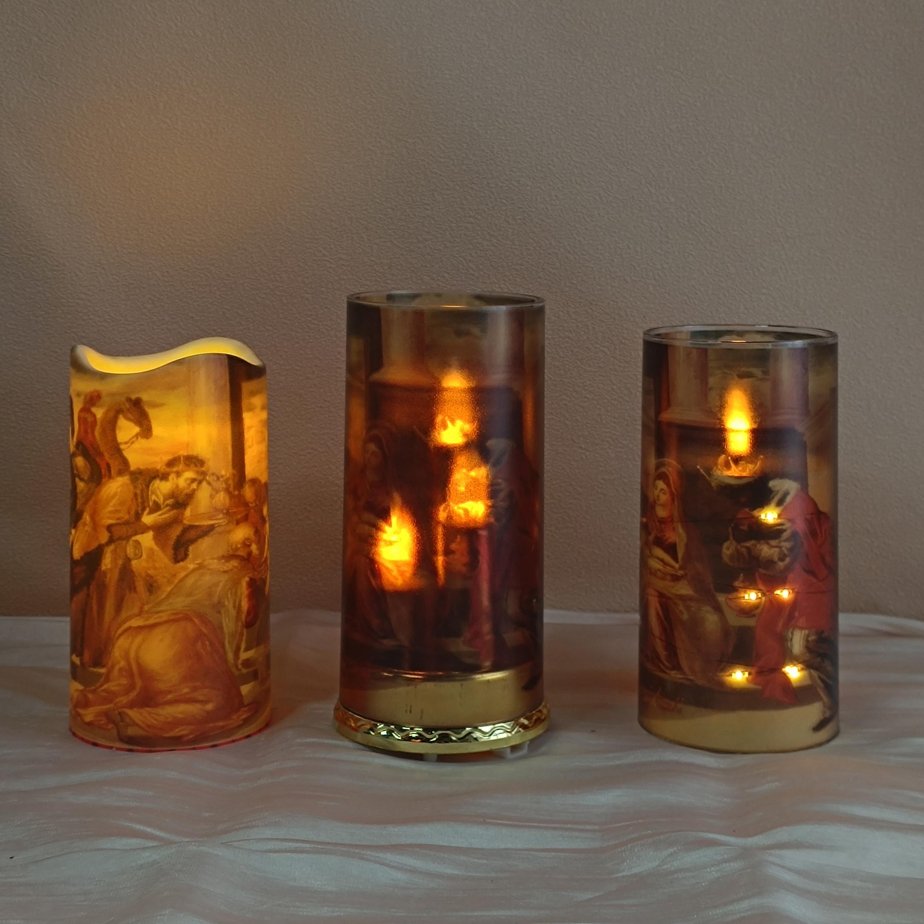 El Greco Art Flameless LED Candle Set: Spanish Renaissance Decor
