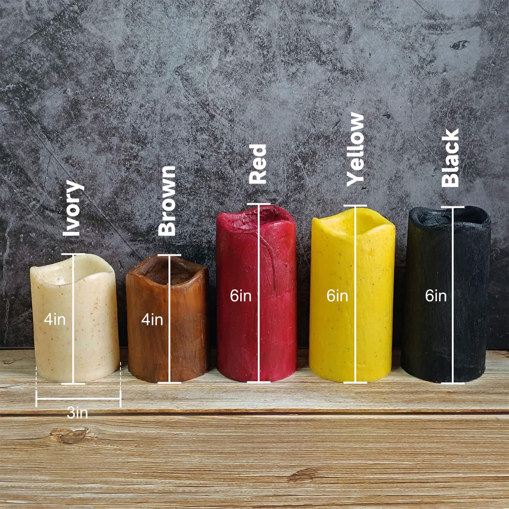 Wavy Flickering LED Flameless Candle, Pillar Battery Operated Candle, Dripless Candles, Rustic Candles, Home Decor, Gift for Christmas