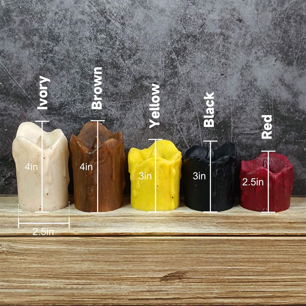 Dripping Wax LED Candles, Flameless Pillar Candles, Set of 3, Battery Operated, Flickering Real Wax Effect, Home Decor, Mother's Day Gift