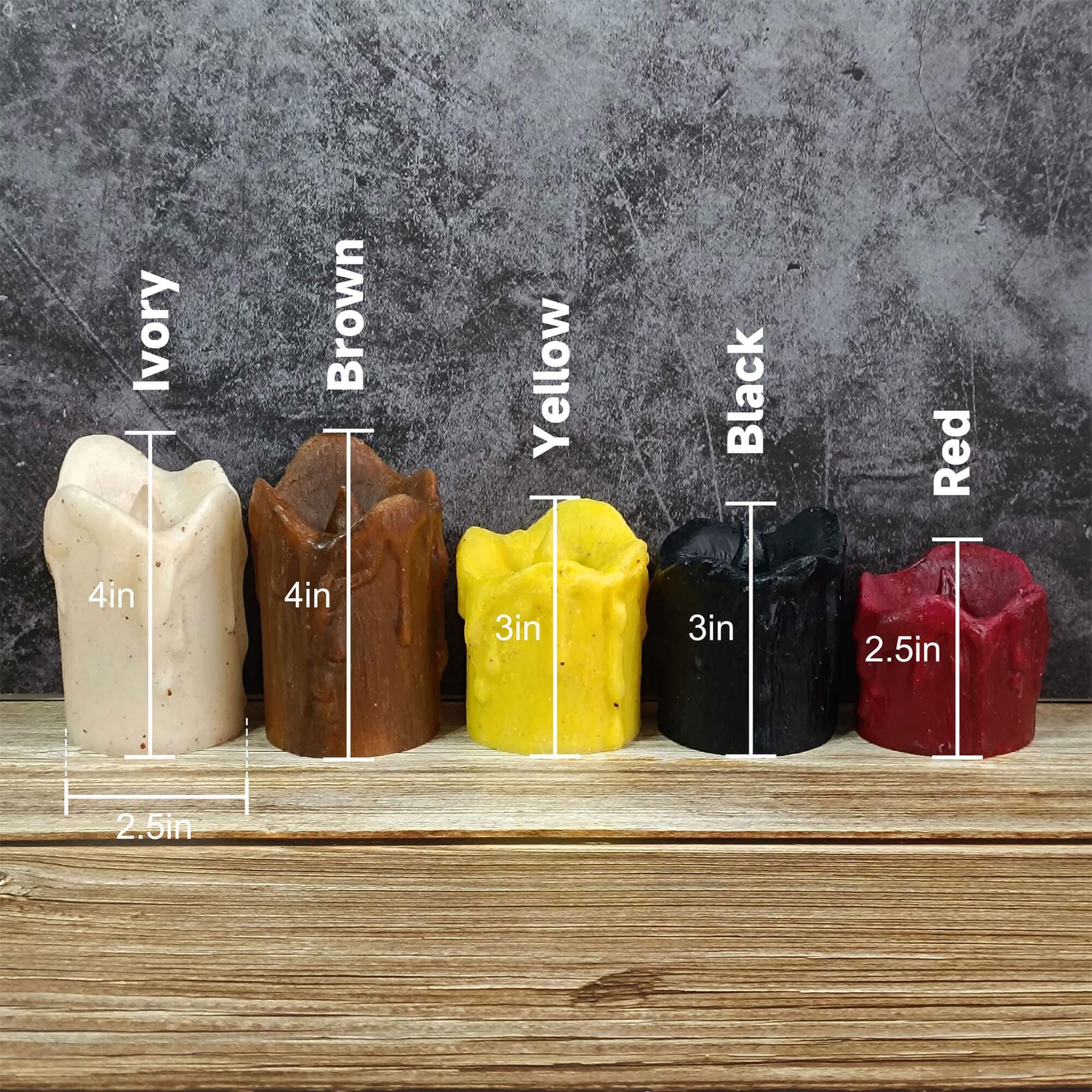 Dripping Wax LED Candles, Flameless Pillar Candles, Set of 3, Battery Operated, Flickering Real Wax Effect, Home Decor, Mother's Day Gift