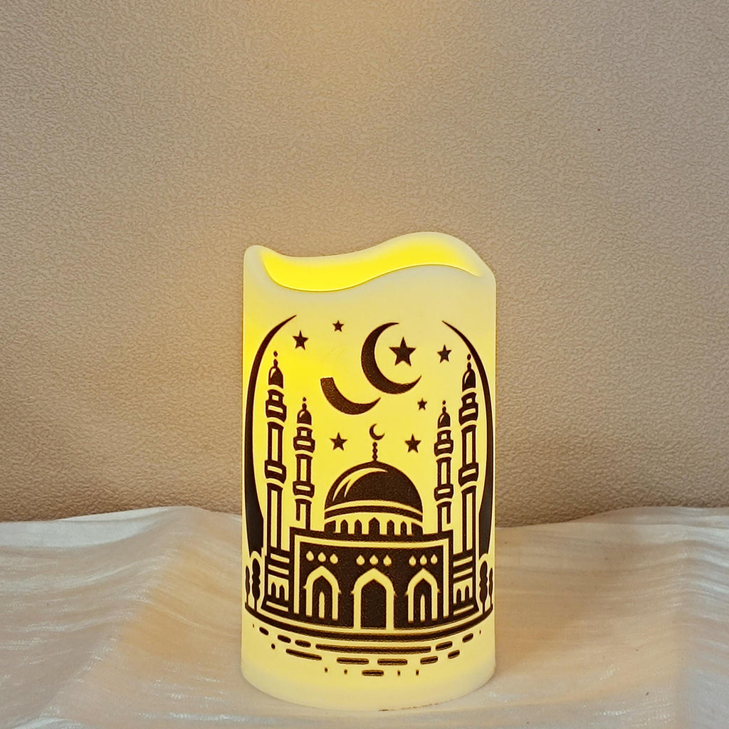 Flameless Shabbat LED Candle with Remote: Jewish Home Decor Gift