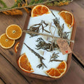 Mugwort Orange Dough Bowl Candle | 3-Wick Soy Wax Candle in Reclaimed Wood | Herbaceous Citrus Scent Home Decor | Housewarming Gift