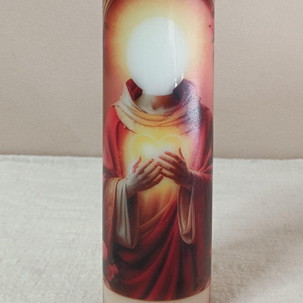 Custom Face Prayer Candle, Personalized Photo Candle, Novelty Birthday Gift, No Scent, Celebrity Memorial Candle