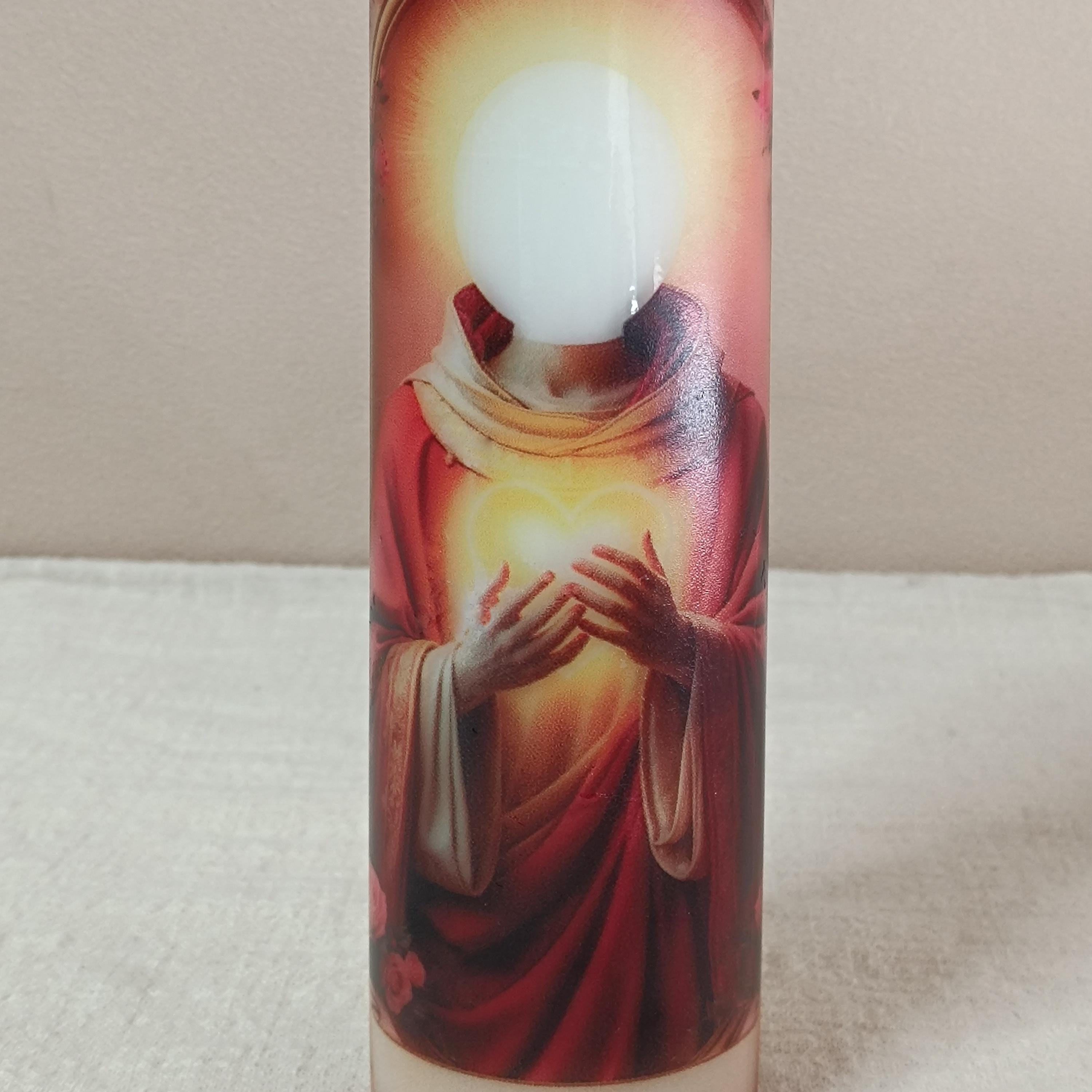 Custom Face Prayer Candle, Personalized Photo Candle, Novelty Birthday Gift, No Scent, Celebrity Memorial Candle