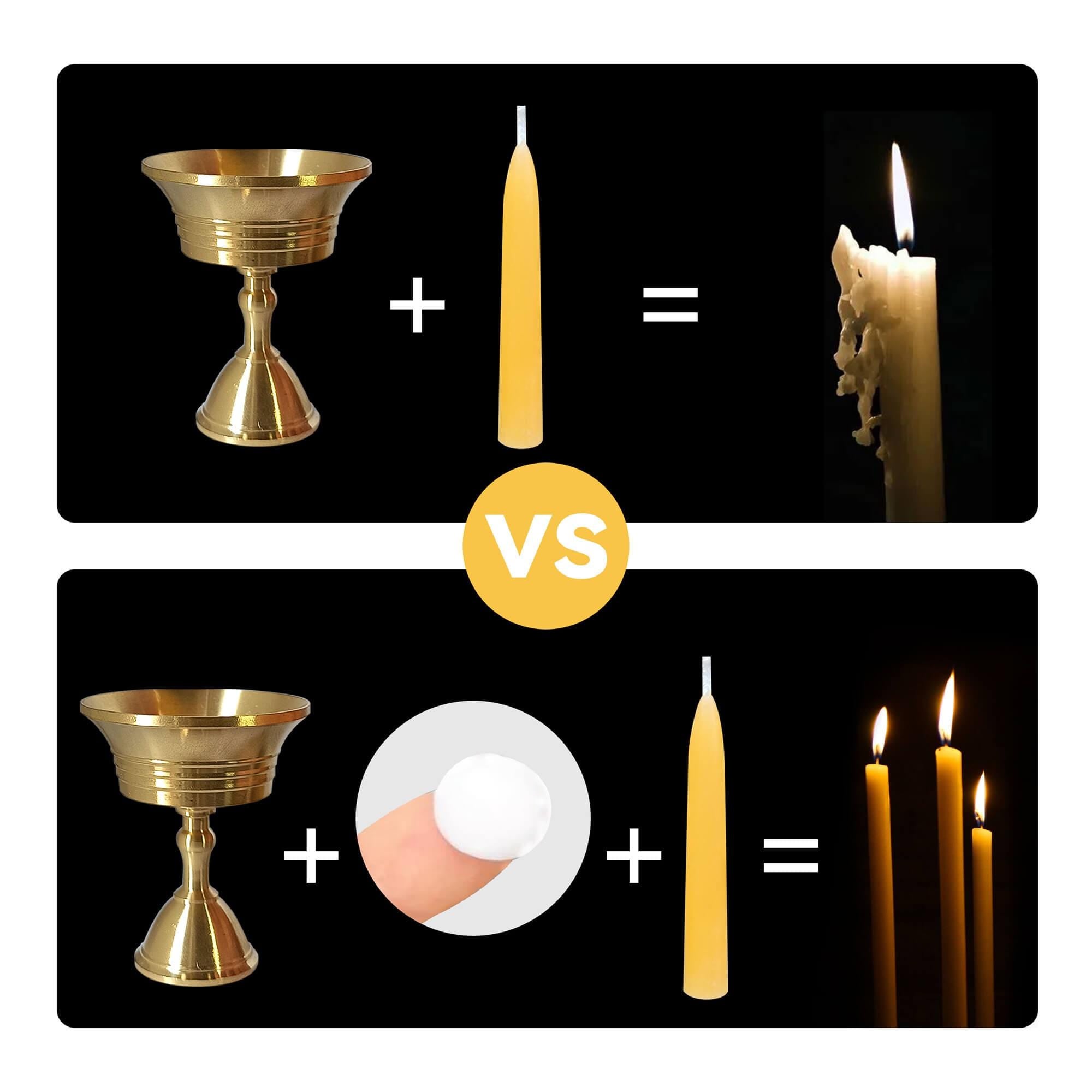 Beeswax Meditation Candles with Holder: Prayer, Yoga, Altar