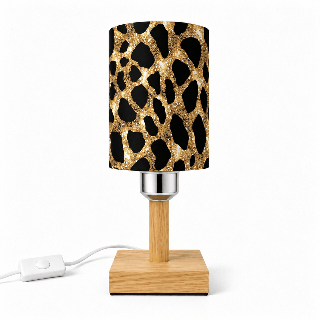Leopard Heart PLA Eco‑Friendly Dimmable Table Lamp💛 3‑Button Control Bedside Lamp, Glam Fashion Home Decor Gift