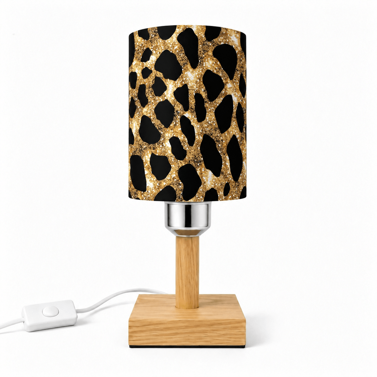 Leopard Heart PLA Eco‑Friendly Dimmable Table Lamp💛 3‑Button Control Bedside Lamp, Glam Fashion Home Decor Gift
