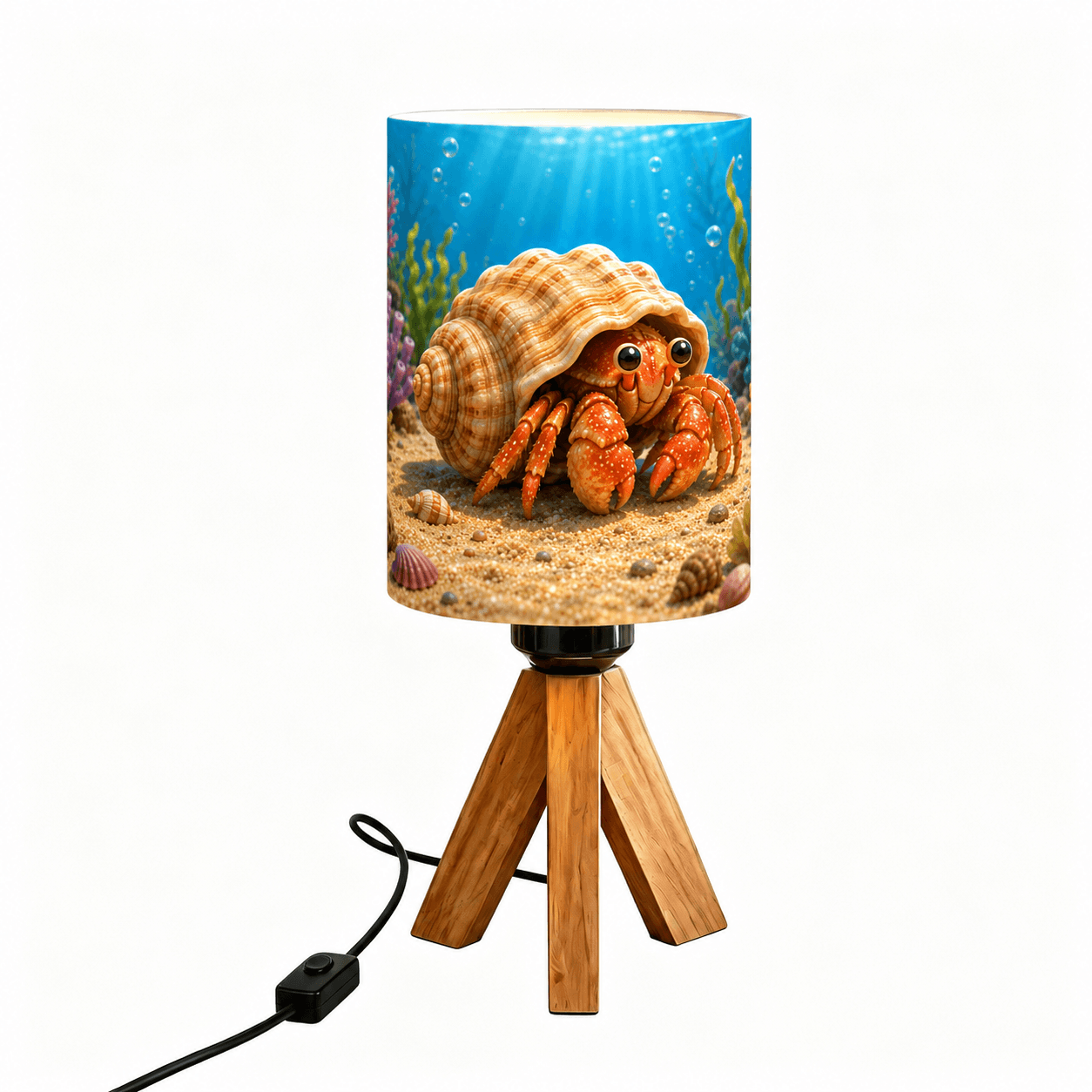 Ocean Shark Tripod PLA Eco‑Friendly Dimmable Table Lamp🌊 3‑Button Control Bedside Lamp, Marine Animal Home Decor Gift