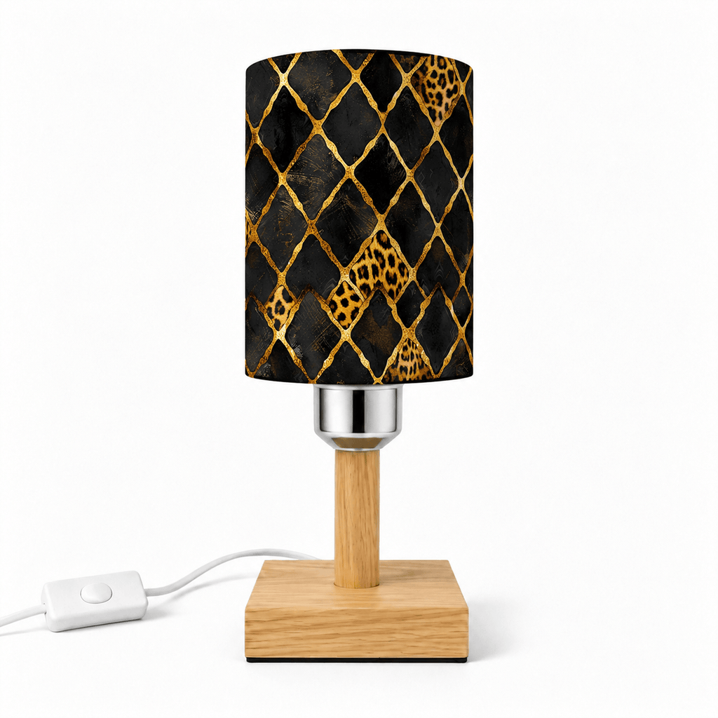 Leopard Heart PLA Eco‑Friendly Dimmable Table Lamp💛 3‑Button Control Bedside Lamp, Glam Fashion Home Decor Gift