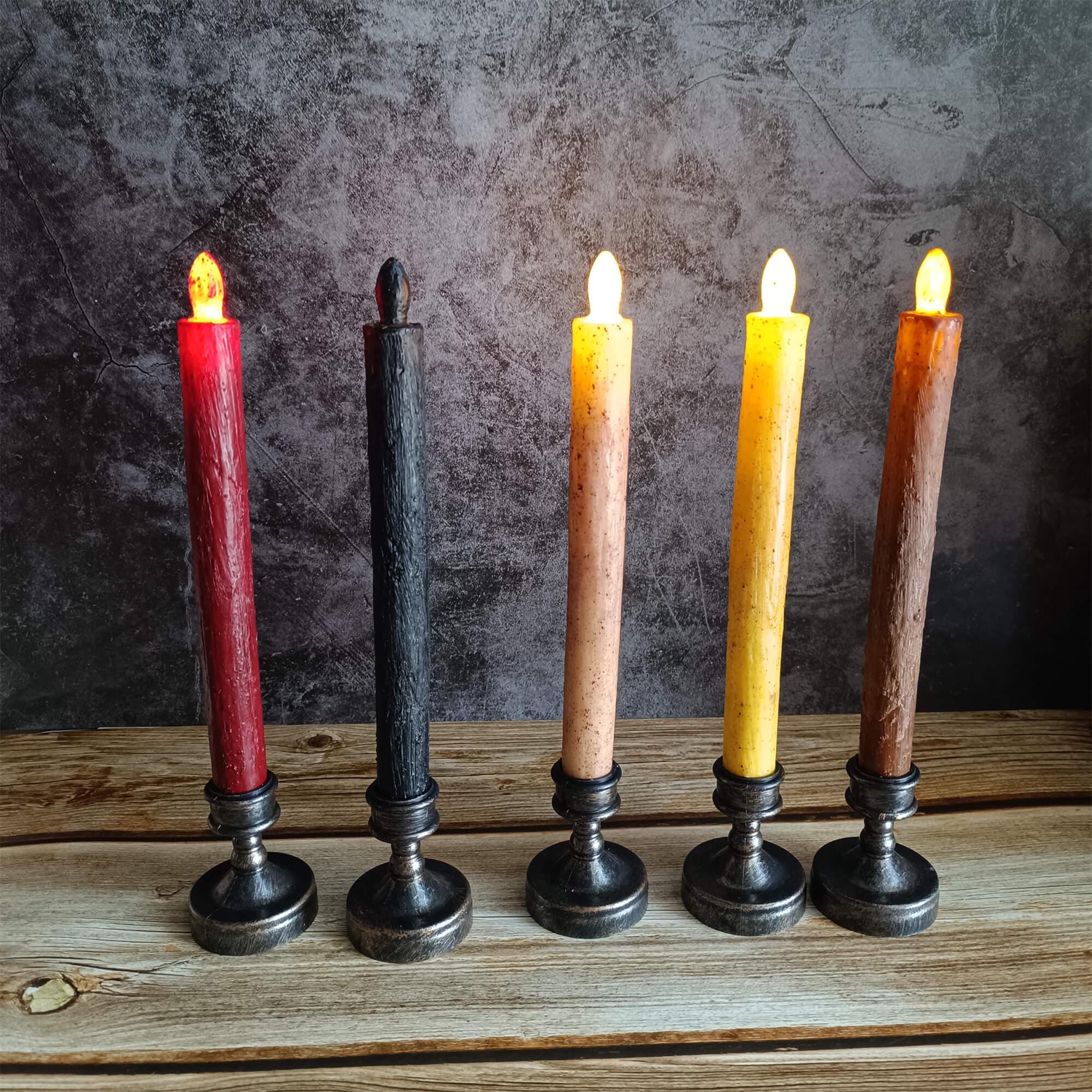 Vintage Flameless LED Candles, Long Taper Candles, Primitive Candles, Home Decor, Christmas Gift