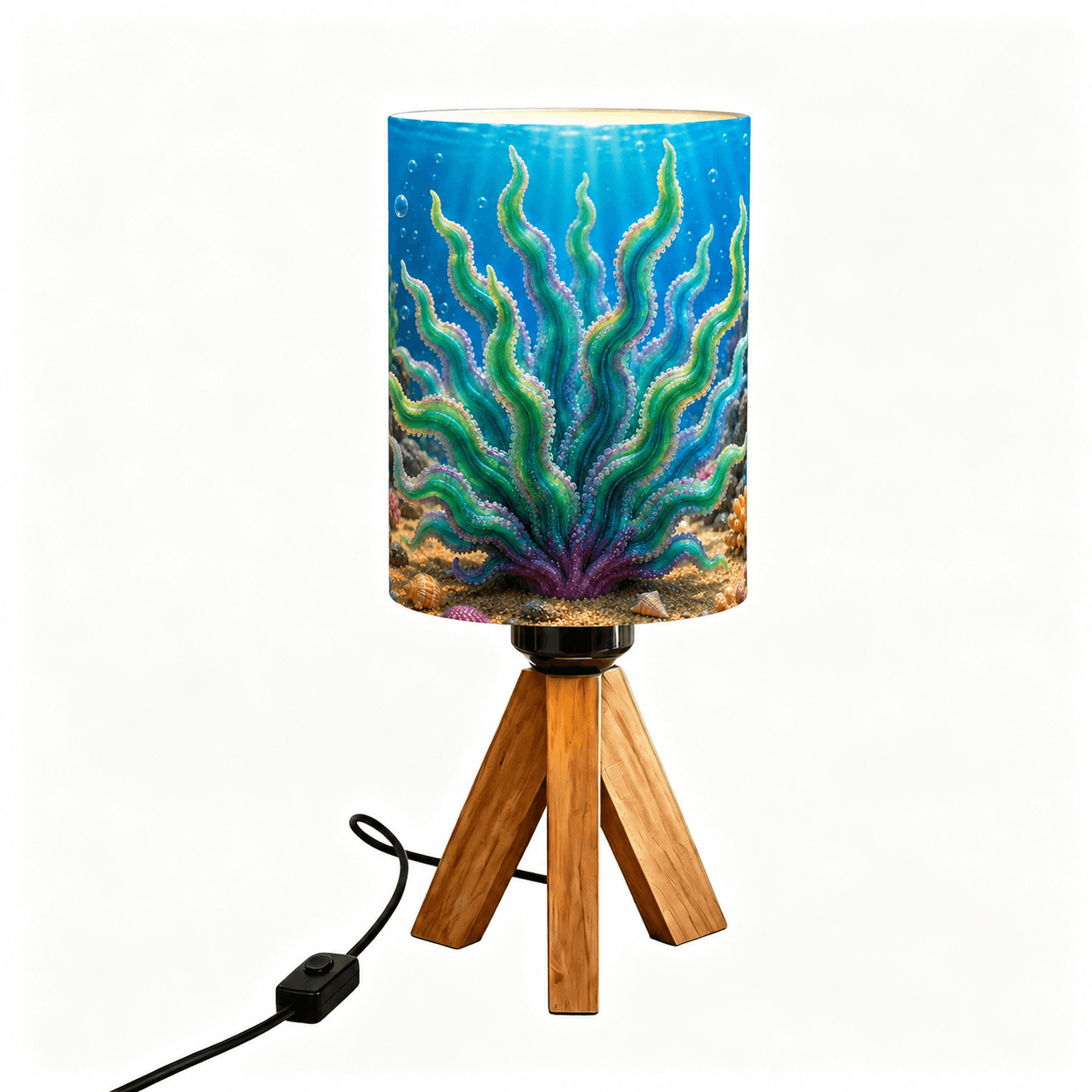 Ocean Shark Tripod PLA Eco‑Friendly Dimmable Table Lamp🌊 3‑Button Control Bedside Lamp, Marine Animal Home Decor Gift