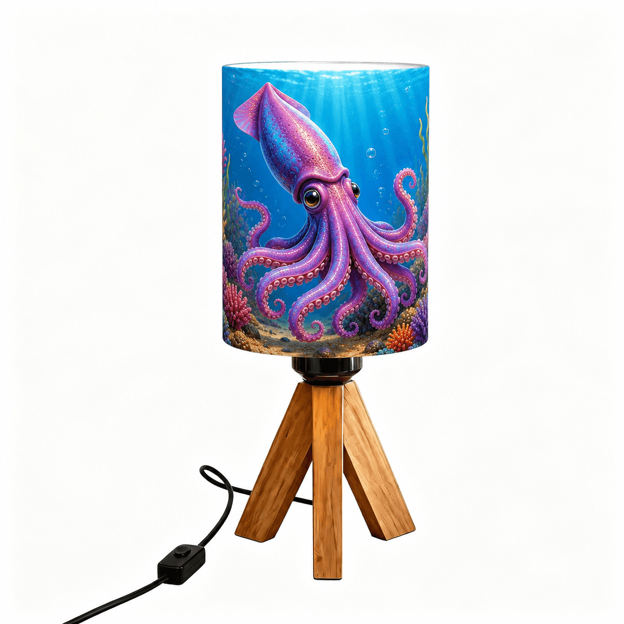Ocean Shark Tripod PLA Eco‑Friendly Dimmable Table Lamp🌊 3‑Button Control Bedside Lamp, Marine Animal Home Decor Gift