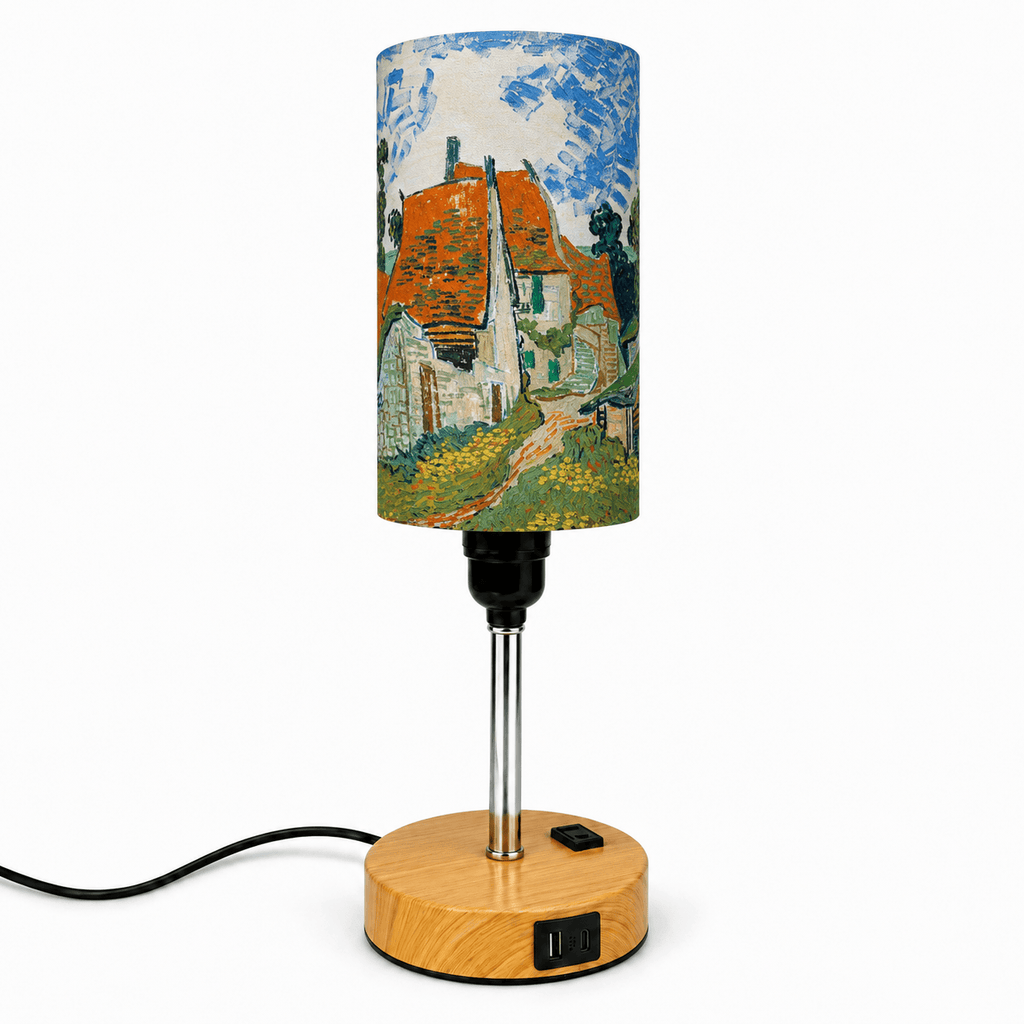 Van Gogh Sunflowers PLA Eco‑Friendly Touch Control Table Lamp🎨 3‑Color Dimmable Multi‑Function Bedside Lamp, Classic Art Home Decor Gift