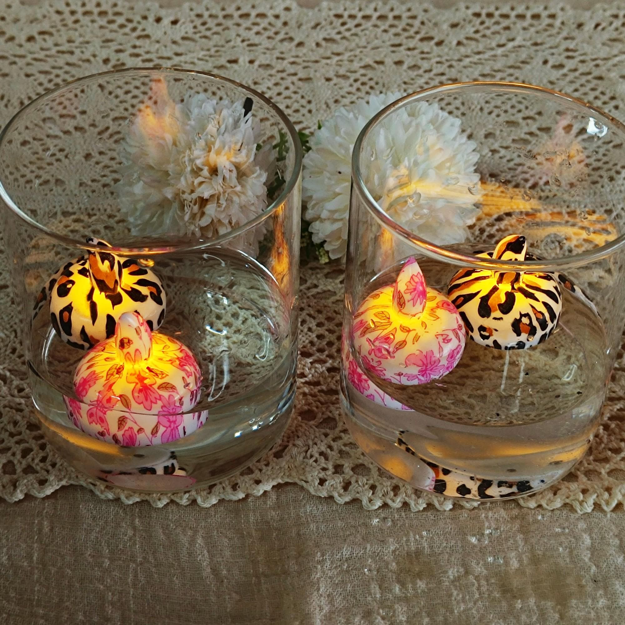 Floating Tea Light Candles 12-Pack 1.6"x1.5" Battery LED Candles Waterproof Bath Pool Decor