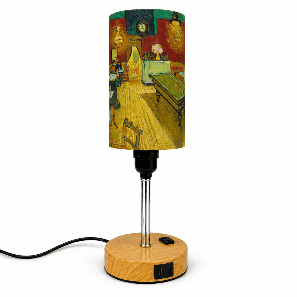 Van Gogh Sunflowers PLA Eco‑Friendly Touch Control Table Lamp🎨 3‑Color Dimmable Multi‑Function Bedside Lamp, Classic Art Home Decor Gift