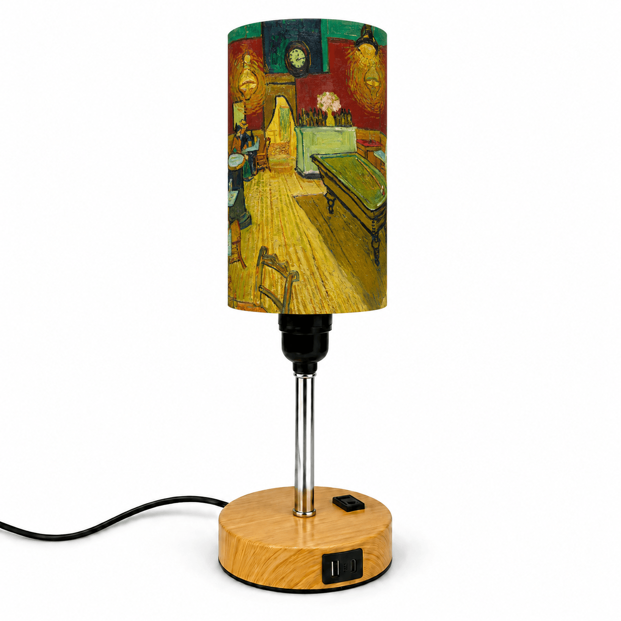 Van Gogh Sunflowers PLA Eco‑Friendly Touch Control Table Lamp🎨 3‑Color Dimmable Multi‑Function Bedside Lamp, Classic Art Home Decor Gift