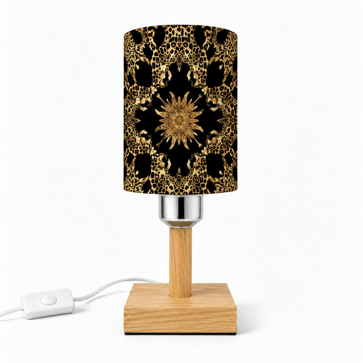 Leopard Heart PLA Eco‑Friendly Dimmable Table Lamp💛 3‑Button Control Bedside Lamp, Glam Fashion Home Decor Gift
