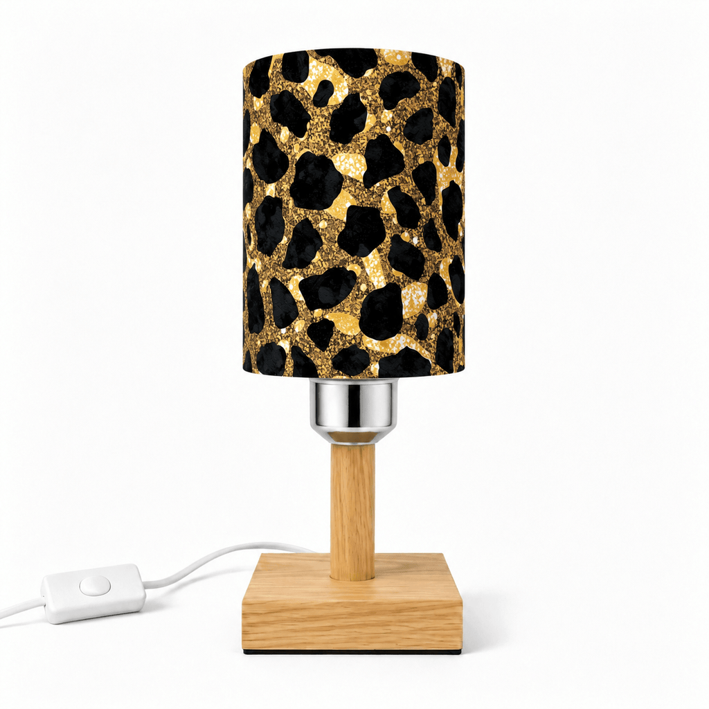 Leopard Heart PLA Eco‑Friendly Dimmable Table Lamp💛 3‑Button Control Bedside Lamp, Glam Fashion Home Decor Gift