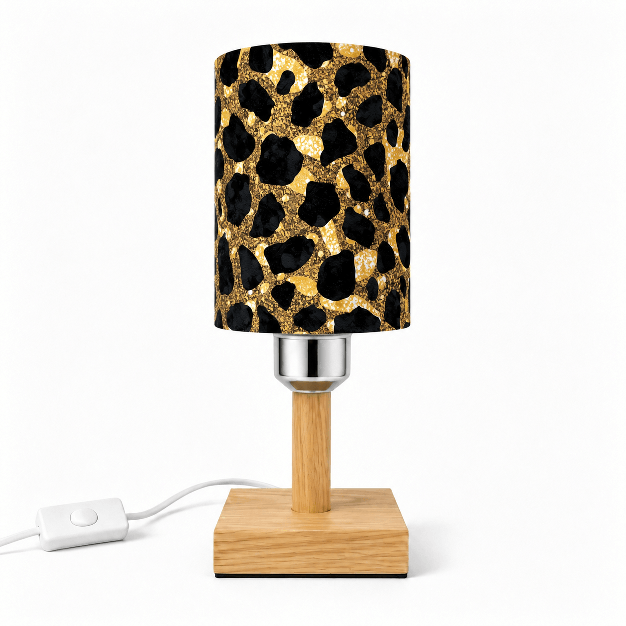 Leopard Heart PLA Eco‑Friendly Dimmable Table Lamp💛 3‑Button Control Bedside Lamp, Glam Fashion Home Decor Gift