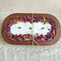 Dried Flower Dough Bowl Candle: Spiced Orange Cinnamon Chai Scented Soy Wax
