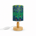 Van Gogh Irises PLA Eco‑Friendly Table Lamp ✨ Button Dimmable Art Bedside Lamp, Aesthetic Impressionist Home Decor Gift