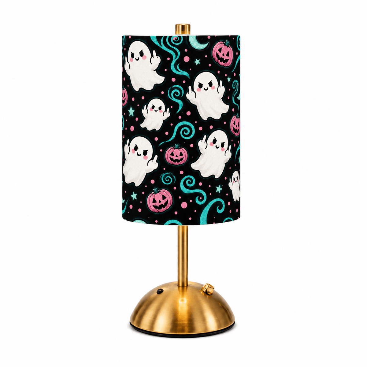 Cute Ghost PLA Table Lamp 👻 Touch Control 3 Color Stepless Dimming, Rechargeable Battery Up to 8 Hours, Halloween Themed Desk Lamp