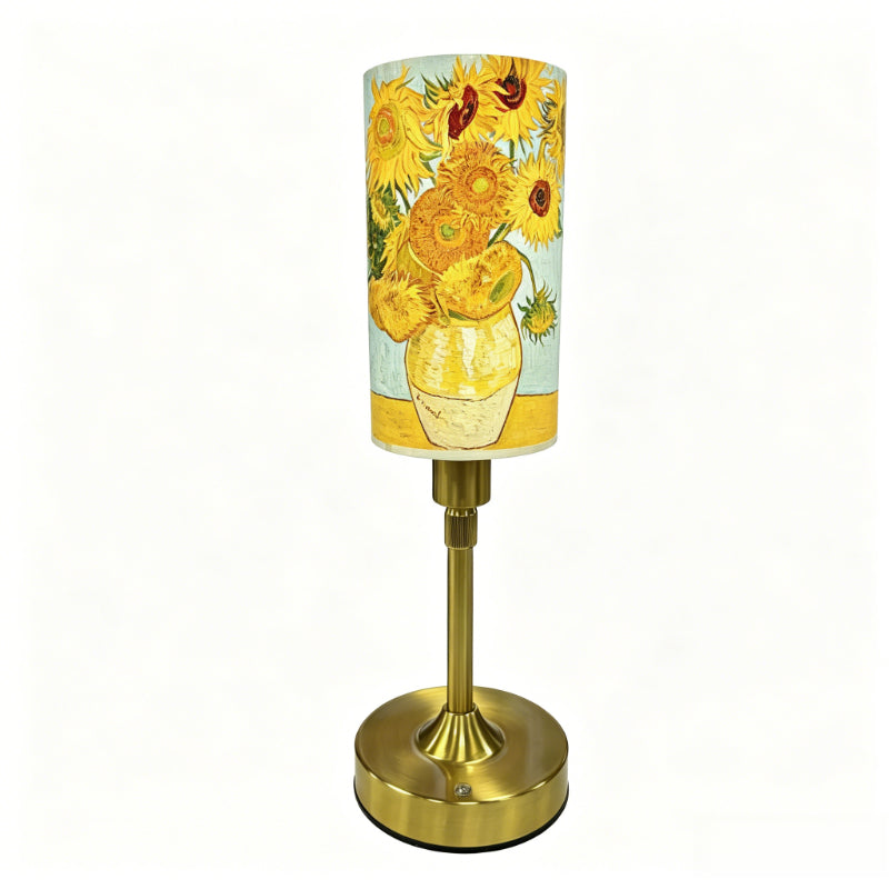 Van Gogh The Starry Night PLA Eco-Friendly Touch Control Table Lamp 🎨 3 Color Dimmable Adjustable Height Metal Table Lamp, Art Home Decor Gift