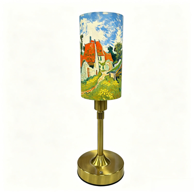 Van Gogh The Starry Night PLA Eco-Friendly Touch Control Table Lamp 🎨 3 Color Dimmable Adjustable Height Metal Table Lamp, Art Home Decor Gift