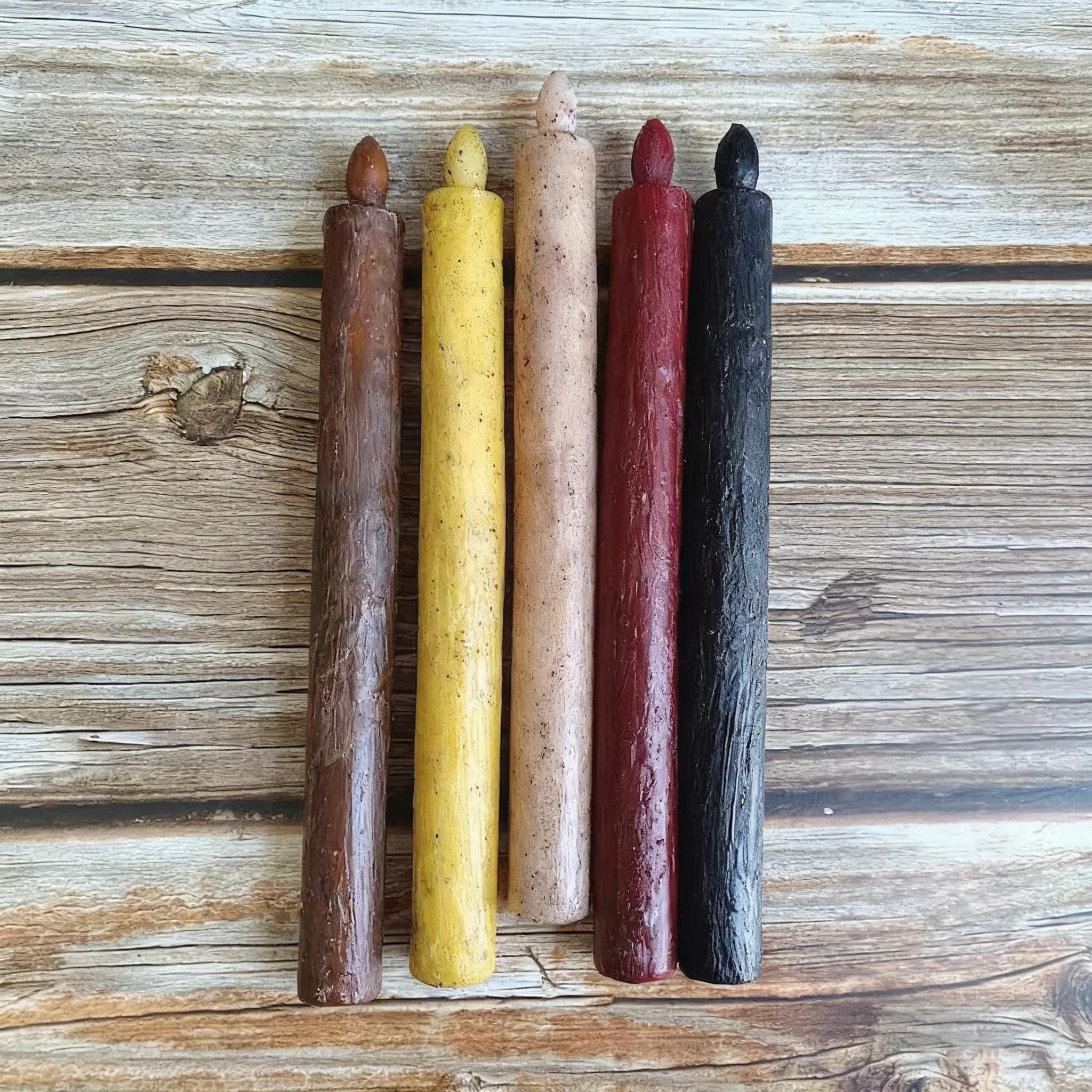 Vintage Flameless LED Candles, Long Taper Candles, Primitive Candles, Home Decor, Christmas Gift