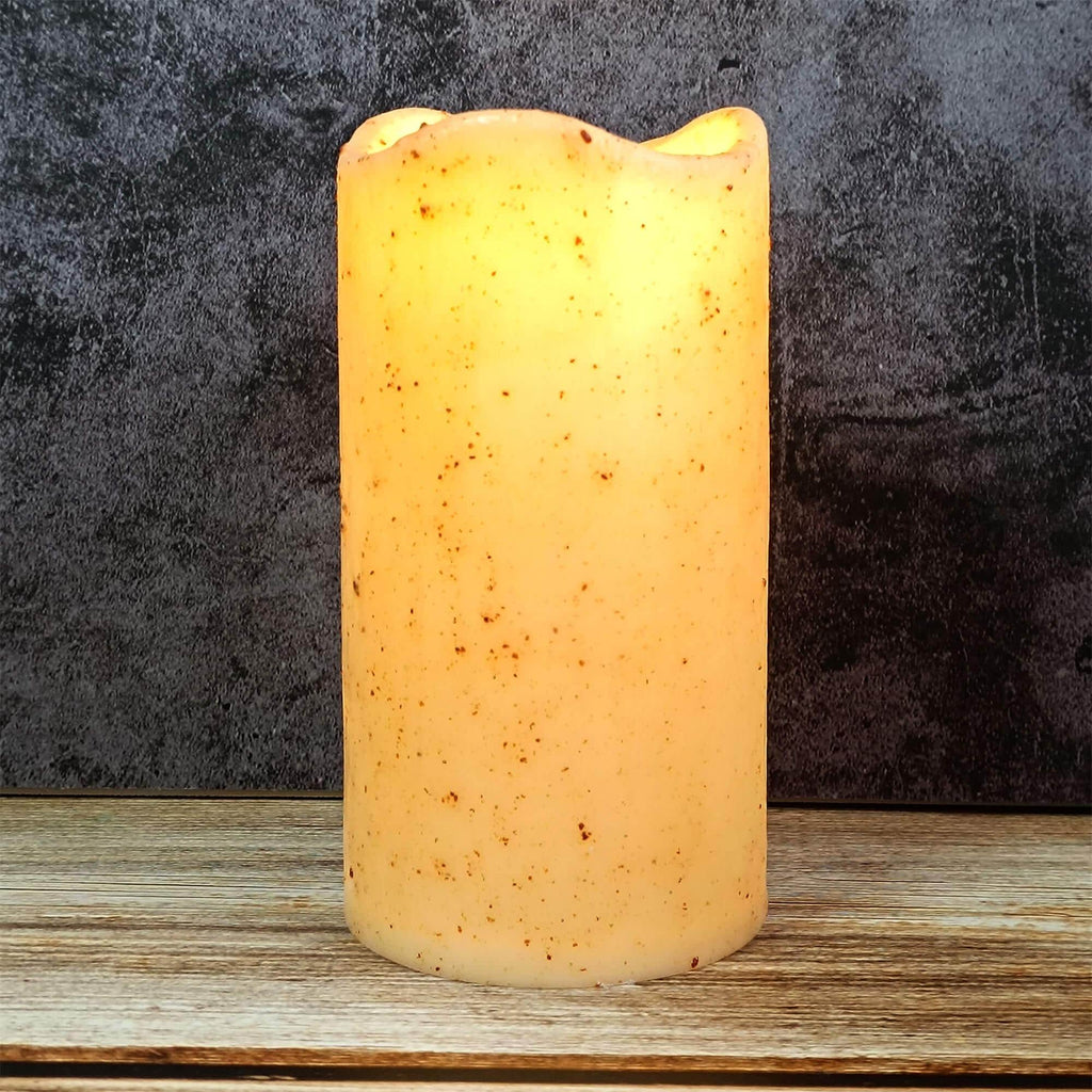 Wavy Flickering LED Flameless Candle, Pillar Battery Operated Candle, Dripless Candles, Rustic Candles, Home Decor, Gift for Christmas