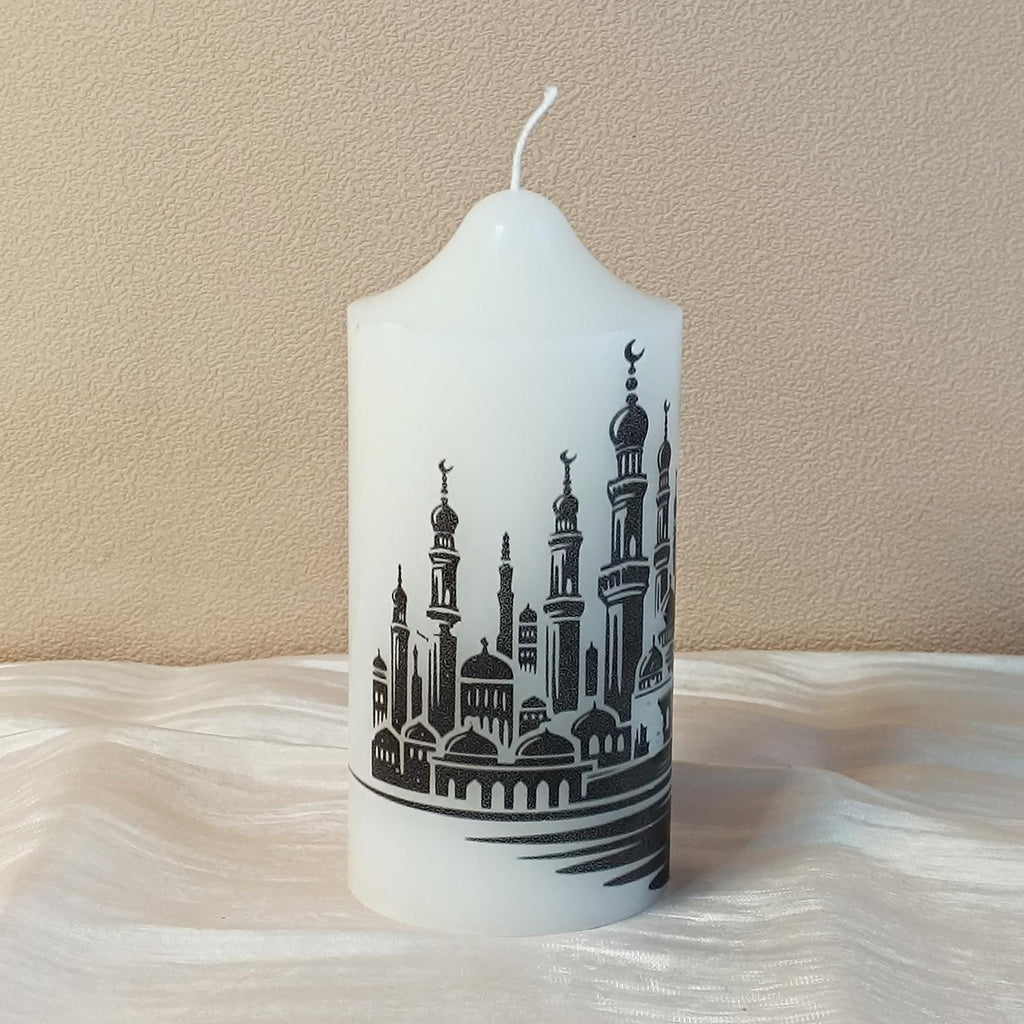 Personalized Islamic Candle: Custom Arabic Calligraphy, Ramadan Eid Gift