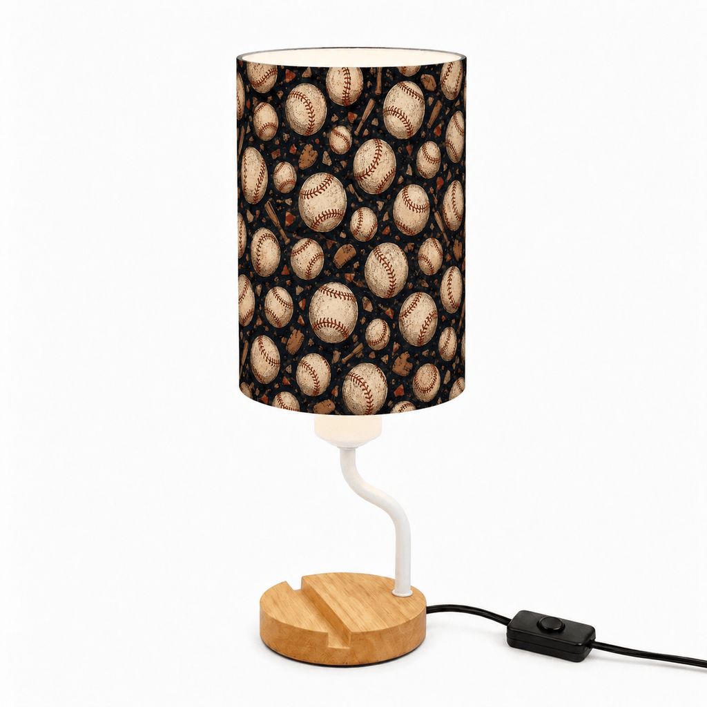 Basketball PLA Eco‑Friendly Dimmable Table Lamp📱 3‑Button Control Bedside Lamp with Phone Stand, Sports Home Decor Gift