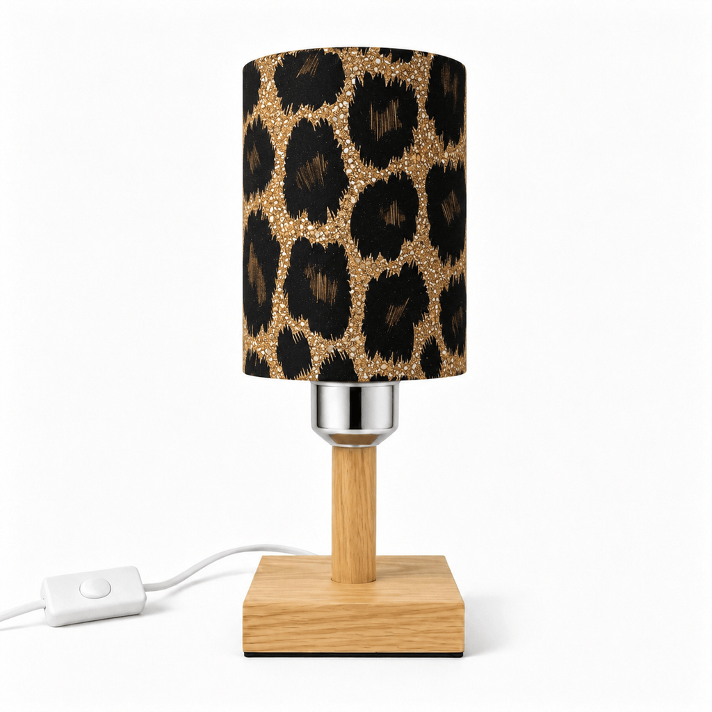Leopard Heart PLA Eco‑Friendly Dimmable Table Lamp💛 3‑Button Control Bedside Lamp, Glam Fashion Home Decor Gift