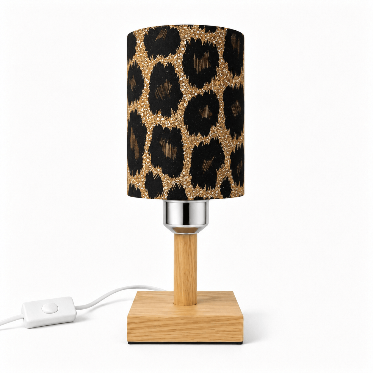 Leopard Heart PLA Eco‑Friendly Dimmable Table Lamp💛 3‑Button Control Bedside Lamp, Glam Fashion Home Decor Gift