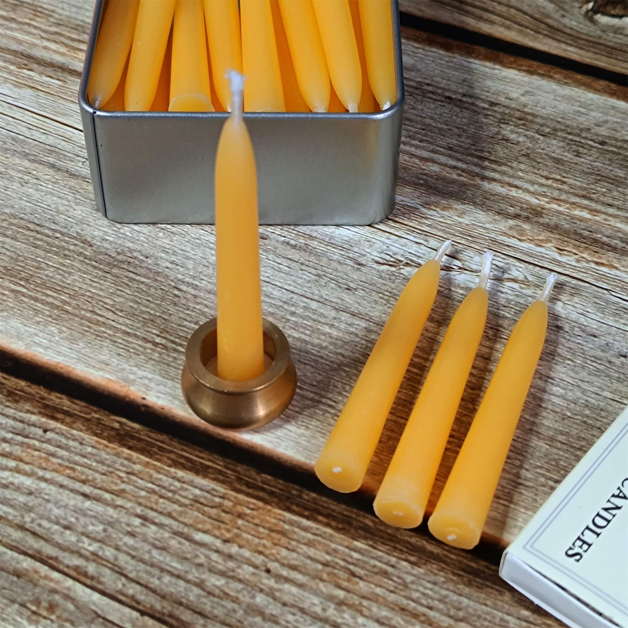 Meditation Beeswax Candle, 25pcs Per Box, Intention Candle, Manifestation Candle, Handmade Prayer Candle, Gift for Mother's Day