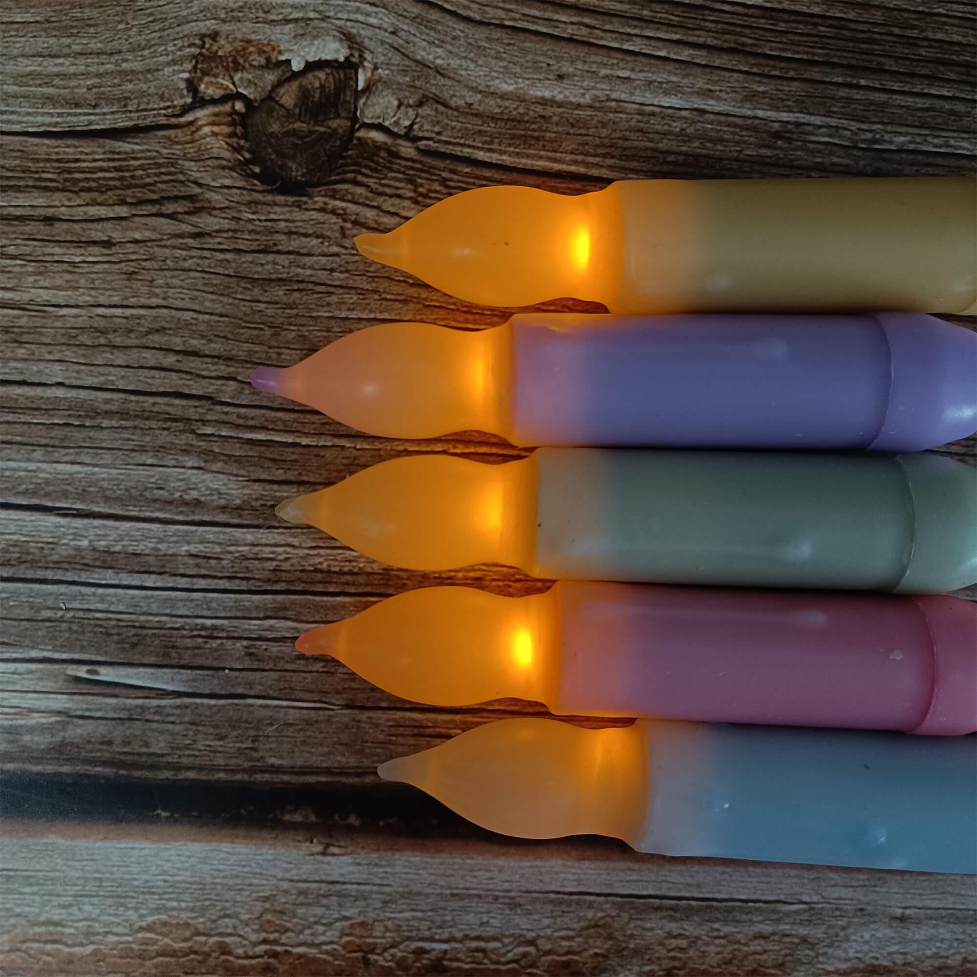 4.5 Inch Color LED Candles, Short Flameless Candles, Cute Decorative Candles, Mother's Day Gift