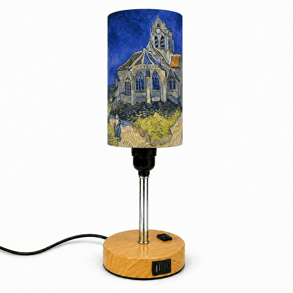 Van Gogh Sunflowers PLA Eco‑Friendly Touch Control Table Lamp🎨 3‑Color Dimmable Multi‑Function Bedside Lamp, Classic Art Home Decor Gift