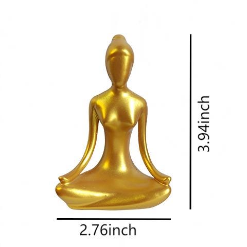 Hand-Painted Resin Yoga Statue: Serene Meditation Decor