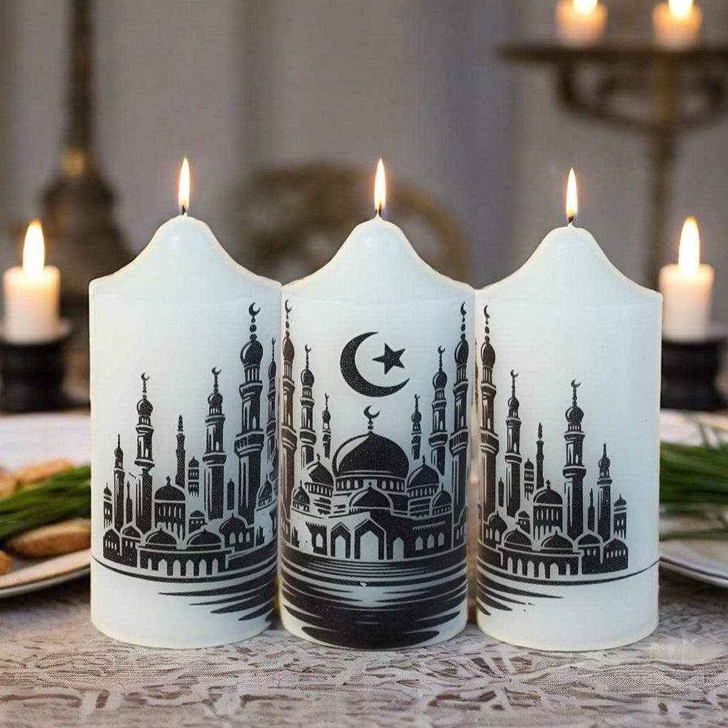 Personalized Islamic Candle: Custom Arabic Calligraphy, Ramadan Eid Gift