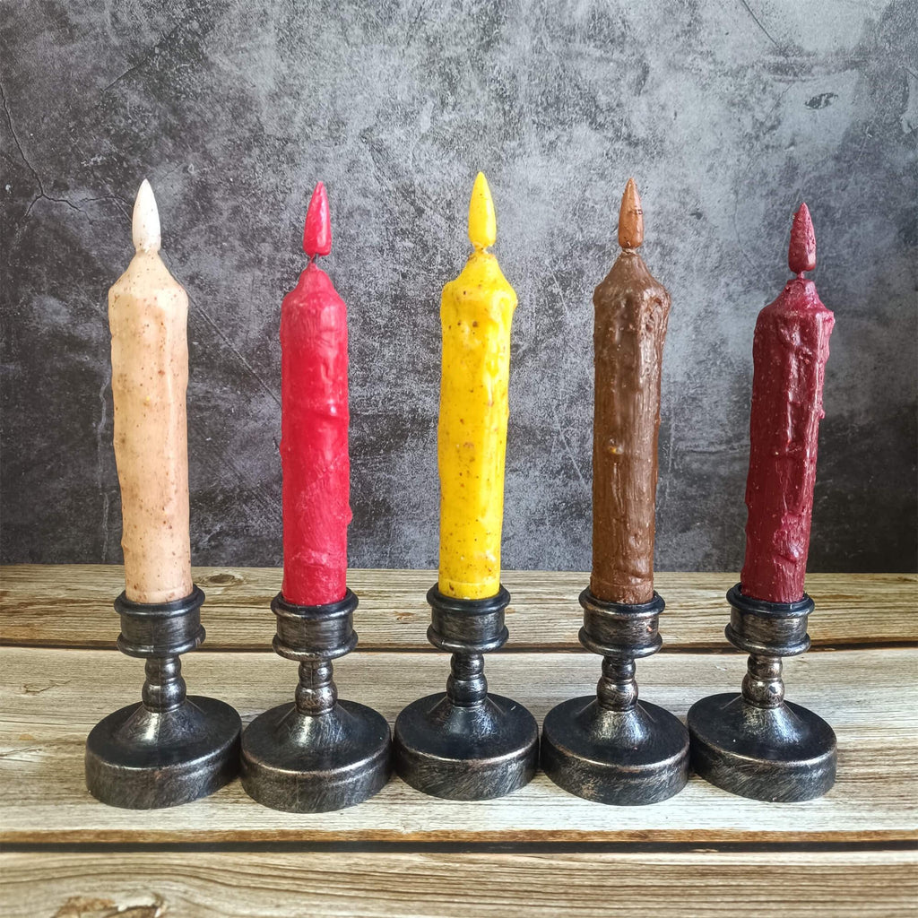 6.7 Inch Vintage Flameless Candle, Copper Filament LED Taper Candle, Battery Powered, With Remote Control and Timer, Mother's Day Gift
