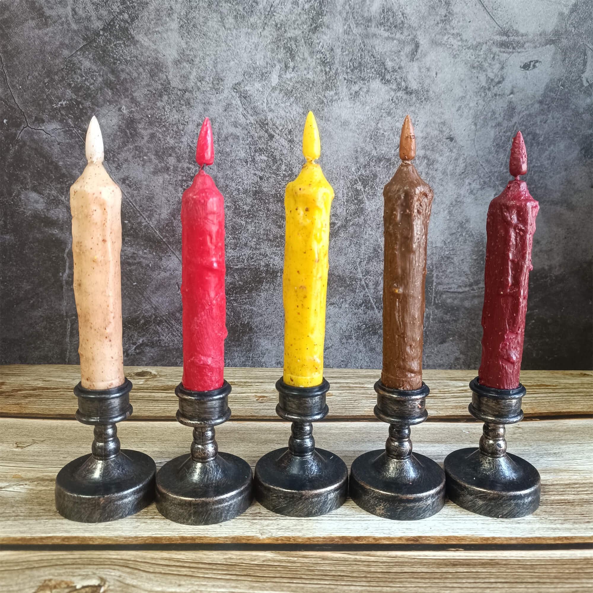 6.7 Inch Vintage Flameless Candle, Copper Filament LED Taper Candle, Battery Powered, With Remote Control and Timer, Mother's Day Gift