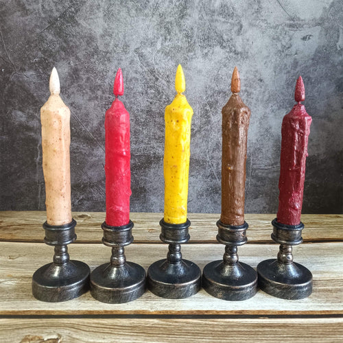6.7 Inch Vintage Flameless Candle, Copper Filament LED Taper Candle, Battery Powered, With Remote Control and Timer, Mother's Day Gift
