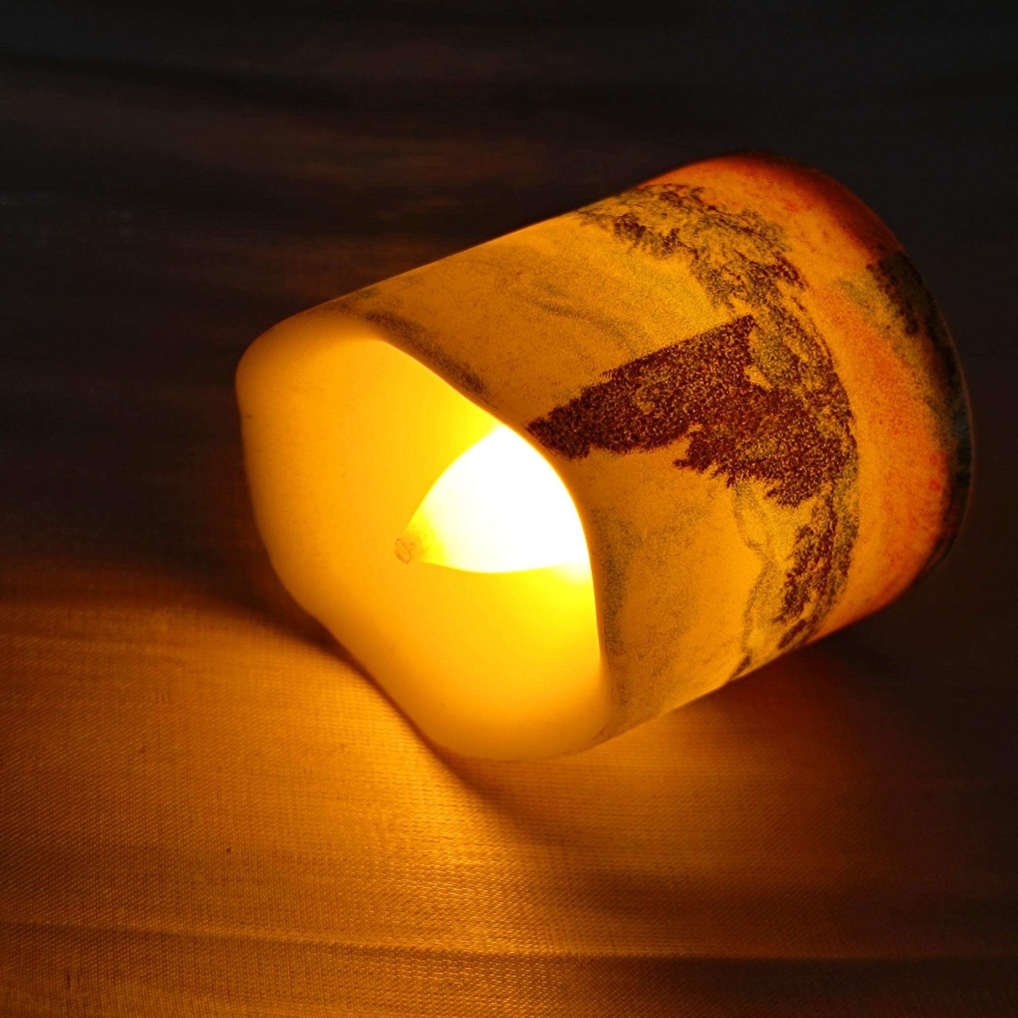 Van Gogh Painting LED Tea Lights,Set of 12 or 24,Flameless Candles, 6 Famous Artworks, Personalized original gift