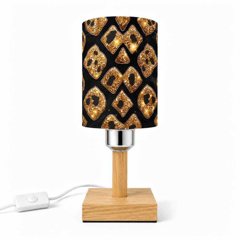 Leopard Heart PLA Eco‑Friendly Dimmable Table Lamp💛 3‑Button Control Bedside Lamp, Glam Fashion Home Decor Gift
