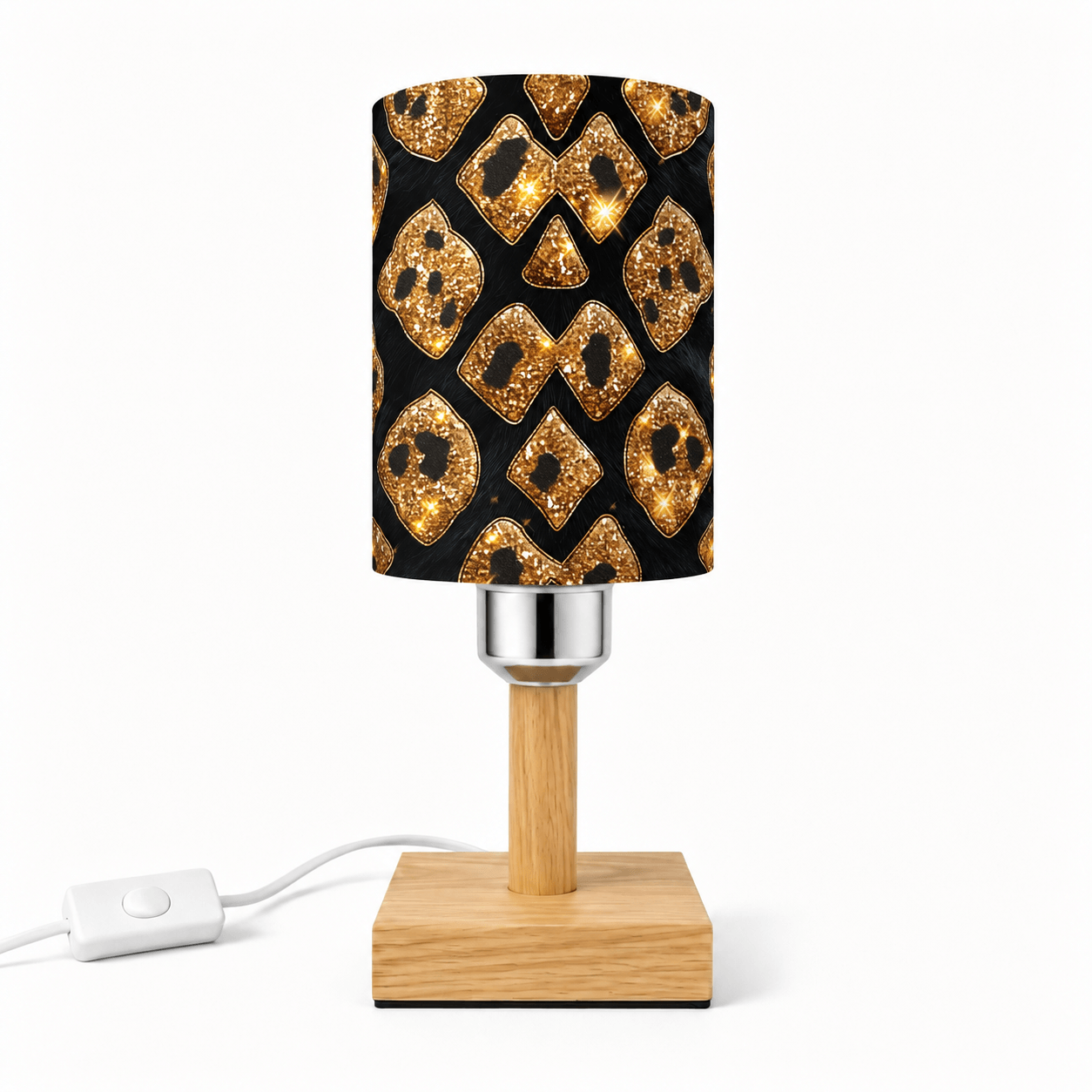 Leopard Heart PLA Eco‑Friendly Dimmable Table Lamp💛 3‑Button Control Bedside Lamp, Glam Fashion Home Decor Gift