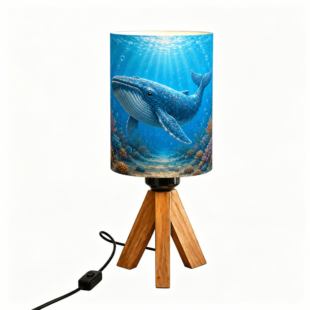 Ocean Shark Tripod PLA Eco‑Friendly Dimmable Table Lamp🌊 3‑Button Control Bedside Lamp, Marine Animal Home Decor Gift