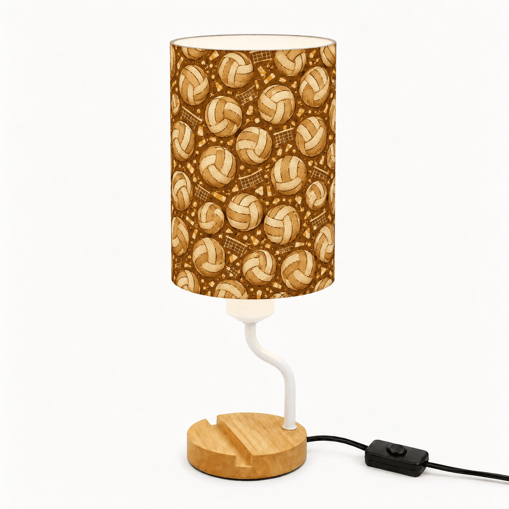 Basketball PLA Eco‑Friendly Dimmable Table Lamp📱 3‑Button Control Bedside Lamp with Phone Stand, Sports Home Decor Gift
