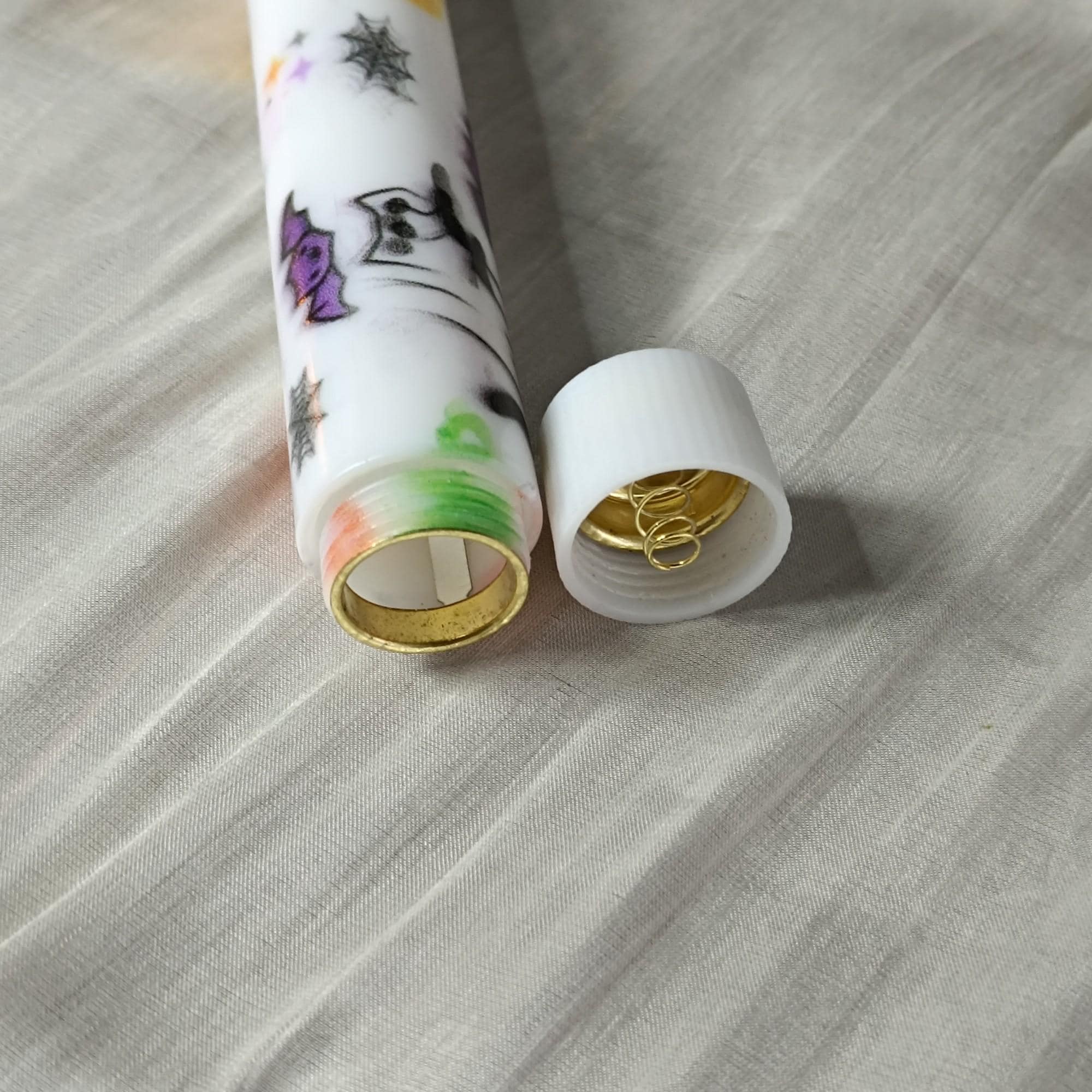 9" Halloween Flameless LED Taper Candles Set of 6, Battery Timer Candles Pumpkin Candlestick Halloween Party Decor Birthday Gift