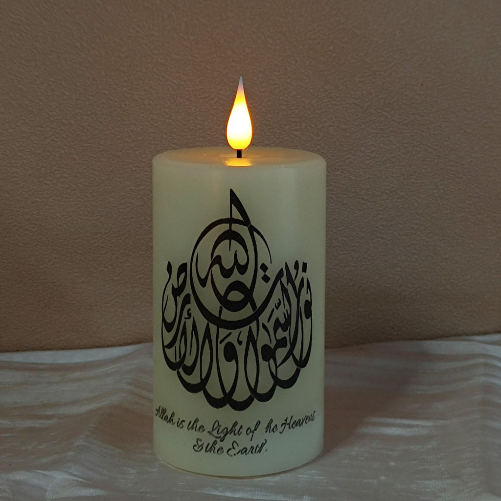 Flameless Shabbat Candle: LED Taper Candlestick with Remote & Timer