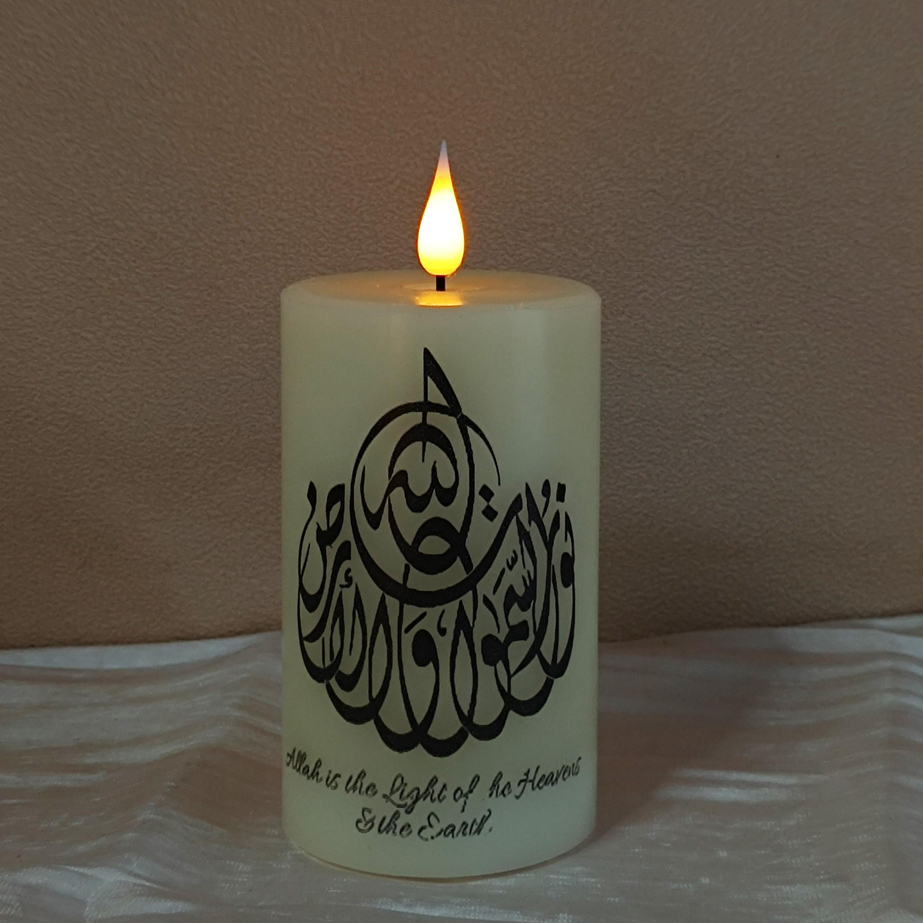 Flameless Shabbat Candle: LED Taper Candlestick with Remote & Timer